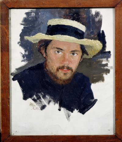 Självporträtt (Självporträtt). Målning av Jakov Jakovlevich Kalinichenko (1869-1938), olja på duk av Iakov Kalinichenko