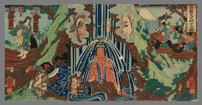 Minamoto no Yorimitsu är också lycklig Ashigara av Ichieisai Yoshitsuya