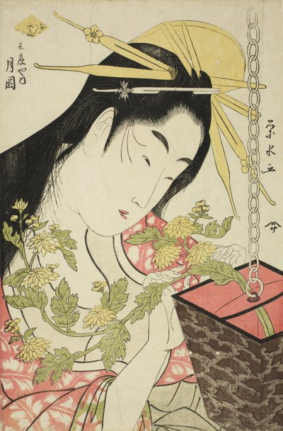 Skolans hand Tsukioka of te hyukoh, ca. 1797 av Ichirakutei Eisui