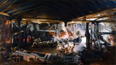 Smide ett böjt träd i Indresfabriken av F. Bonhommé. av Ignace Francois Bonhomme