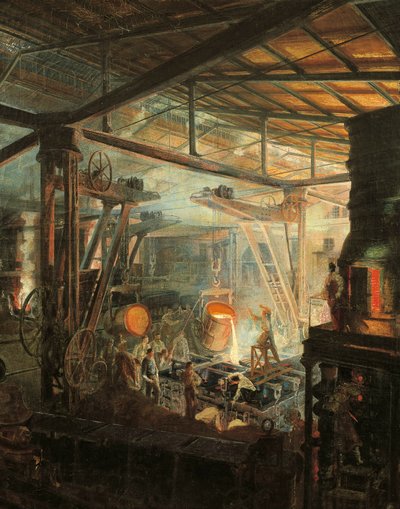 Frankrike, Gjuteriet, ca. 1864 (olja på duk) av Ignace Francois Bonhomme