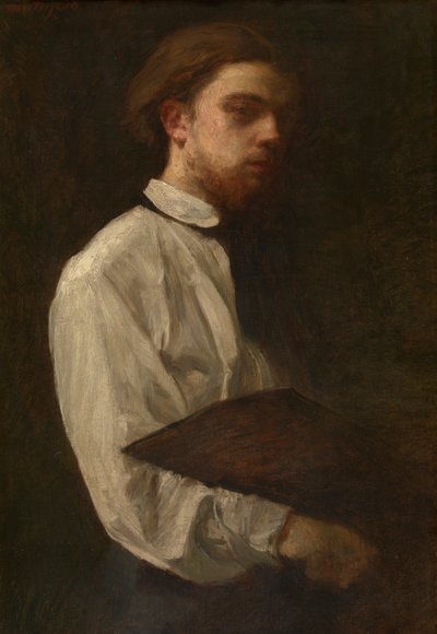 Självporträtt (olja på duk) av Ignace Henri Jean Fantin Latour
