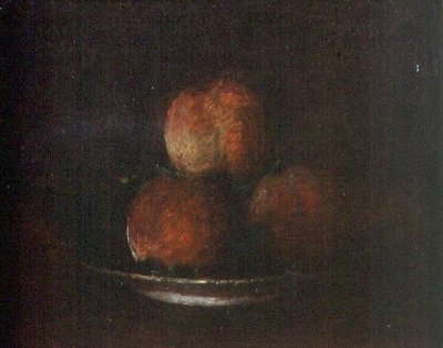 Three Peaches (olja på duk) av Ignace Henri Jean Fantin Latour