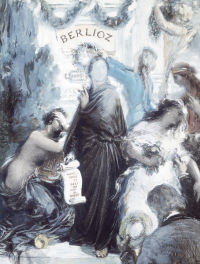 Akvarelllitografi till minne av hundraårsminnet av Hector Berlioz födelse av Ignace Henri Jean Fantin-Latour
