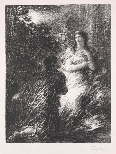 Duo från Les Troyens, 1894-1895. av Ignace Henri Jean Fantin Latour