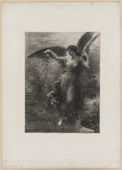 Till Eugene Delacroix, 1890. av Ignace Henri Jean Fantin Latour