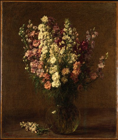 Larkspur, 1887 av Ignace Henri Jean Fantin-Latour