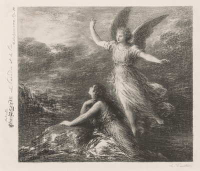 Paradise och Peri. av Ignace Henri Jean Fantin Latour