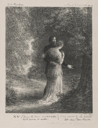 Kärleksdikter av Brahms. av Ignace Henri Jean Fantin-Latour