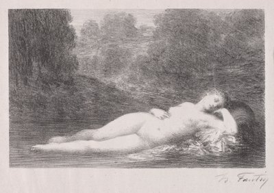 Ligga i vattnet, 1903. av Ignace Henri Jean Fantin Latour