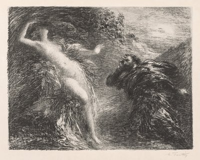 Manfred och Astarté, 1892. av Ignace Henri Jean Fantin-Latour