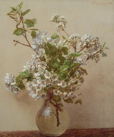 Päronblomma, 1882 av Ignace Henri Jean Fantin Latour