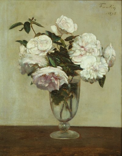 Rosa rosor av Ignace Henri Jean Fantin-Latour