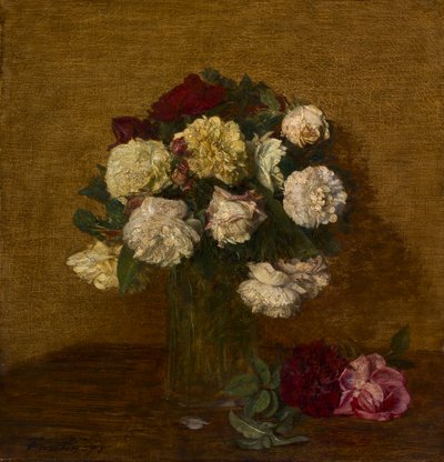 Rosor i en vas, 1878. av Ignace Henri Jean Fantin-Latour