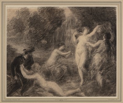 Tannhaüser au Venusberg (krita på papper) av Ignace Henri Jean Fantin Latour