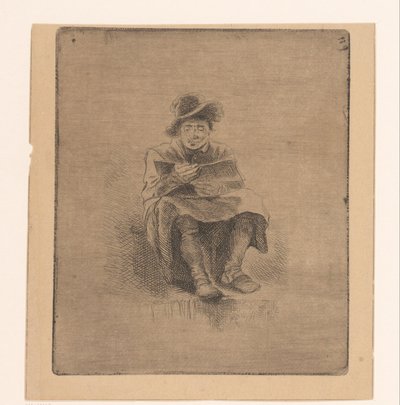 läsande man av Ignace Joseph de Claussin (attributed to)