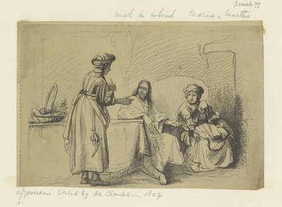 Christus bij Maria som Martha Samling av åttiofem originaltryck (serietitel) av Ignace Joseph de Claussin (possibly)