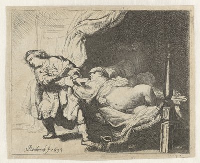 Josef och Potifars hustru av Ignace Joseph de Claussin