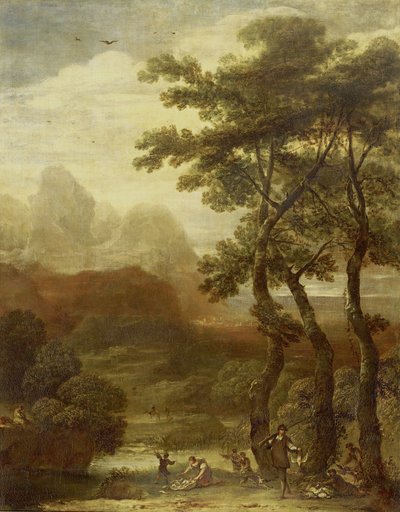 Landskap med jägare av Ignacio Iriarte