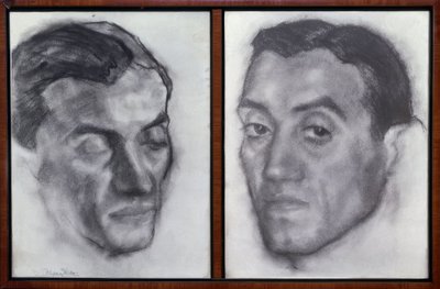 PORTRÄTT AV RAMON PEREZ DE AYALA (1888–1962) SPANSK FÖRFATTARE OCH JOURNALIST - teckning - GENERATION AV 1914 av Ignacio Zuloaga