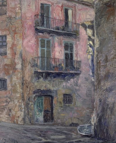 CALLE DEL ANGEL DE GERONA - 1931 - OLJA / KANVAS - 80 × 67 CM av Ignacio Zuloaga y Zabaleta