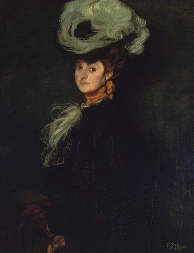 PORTRÄTT AV ANNIE BOURDIN - 1906 - OLJA / KANVAS -101X78 CM av Ignacio Zuloaga y Zabaleta