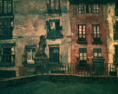 Segovia: Old Houses’, 1917 , Olja på duk, 107 × 120 cm, AS00823 av Ignacio Zuloaga y Zabaleta