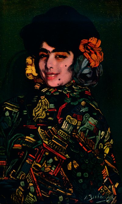 Spansk flicka, 1907, 1932 av Ignacio Zuloaga y Zabaleta