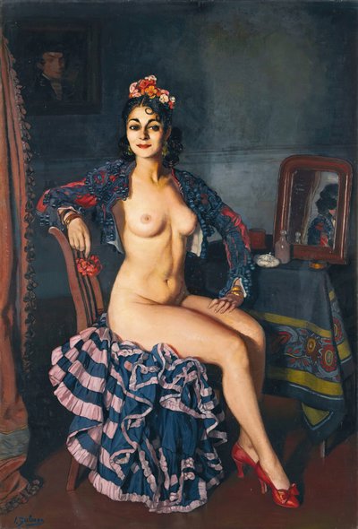 La Bella Oterito La Oterito i sitt omklädningsrum, 1936. av Ignacio Zuloaga y Zabaleto