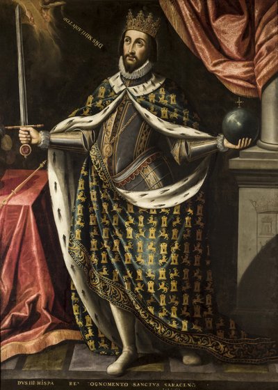 Kung Ferdinand den helige av Ries, Ignatius av (ca 1612-1661), ca. 1655-1665. olja på duk av Ignacio de Ries