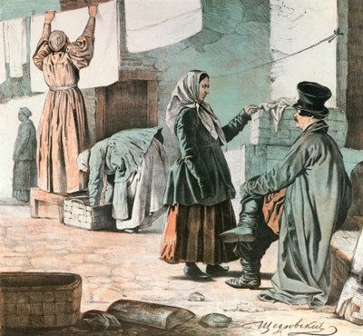 Tvätterskor, 1846. av Ignati Shchedrovsky