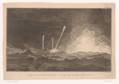 Vy över vattenpipor på Nya Zeelands kust Utsikt över vattenpipor på Nya Zeelands kust (titel på objekt) av Ignaz Sebastian Klauber