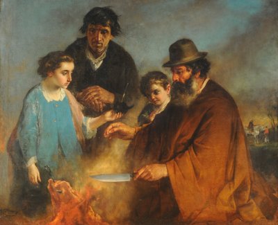 The Roast, ca 1871 (olja på duk) av Ignazio Manzoni