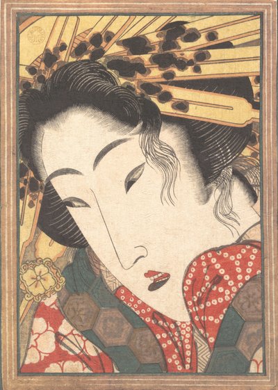 Avvisad Geisha från Passions Cooled by Springtime Snow, 1824. av Ikeda Eisen