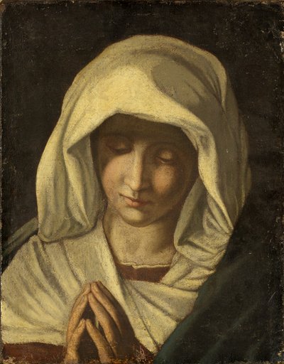 The Virgin in Prayer, c.1800 (olja på duk) av Il  Sassoferrato