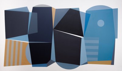 Blå geometrisk harmoni av Ildefonso Martín