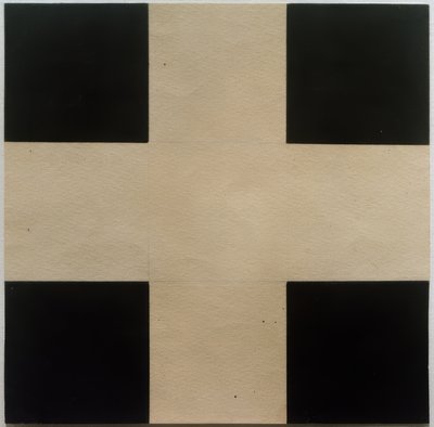 Vitt kors på svart bakgrund av Ilja Grigorjewitsch  Tschaschnik