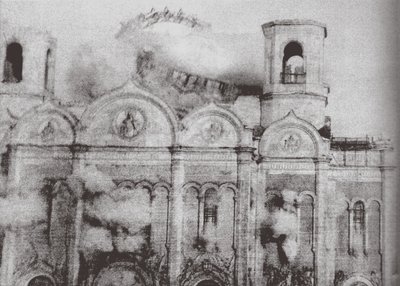 Rivningen av Kristus Frälsarens katedral i Moskva, 1931 av Ilya Arnoldovich Ilf