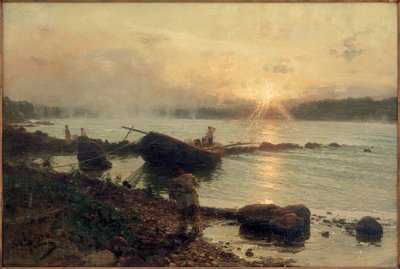 På västra Dvina. soluppgång av Ilya Efimovich Repin