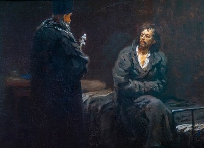 INNAN BEKÄTTELSEN av Ilya Efimovich Repin