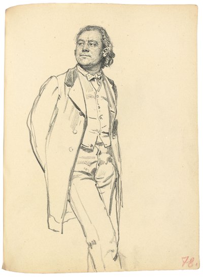 Figur av en stående man, ca. 1872-1875 av Ilya Efimovich Repin