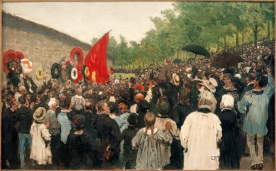 Årligt möte vid kommunisternas mur.... av Ilya Efimovich Repin