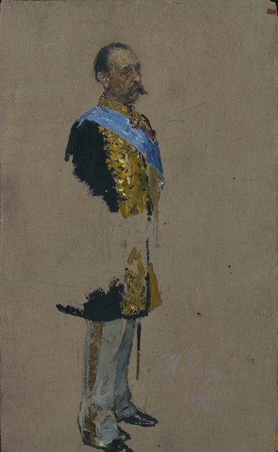 Porträtt av greve Dmitrij Andrejevitj Tolstoj 1823-1889, 1885 av Ilya Efimovich Repin