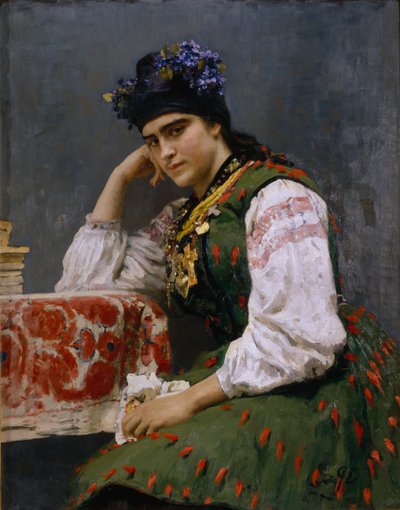 Porträtt av Sofia Dragomirova-Lukomskaya, 1889 av Ilya Efimovich Repin