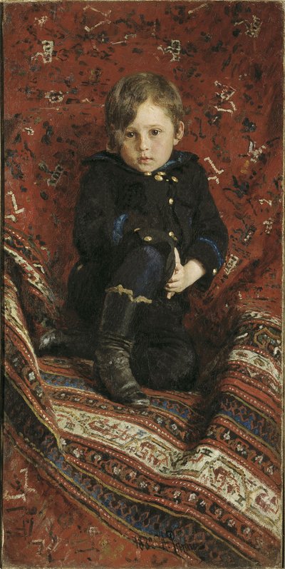 Porträtt av Yury Repin, konstnärens son, 1882 av Ilya Efimovich Repin