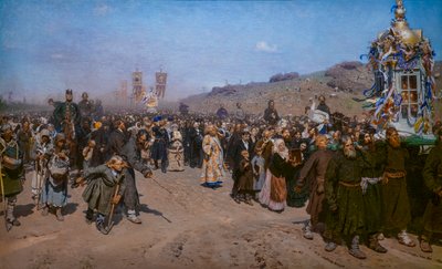RELIGIÖS PROCESSION I KURSK-PROVINSEN av Ilya Efimovich Repin