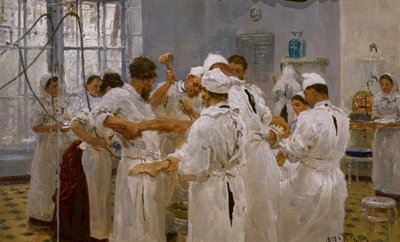 KIRURG EVGUÉNY PAVLOV I OPERATIONSRUM av Ilya Efimovich Repin