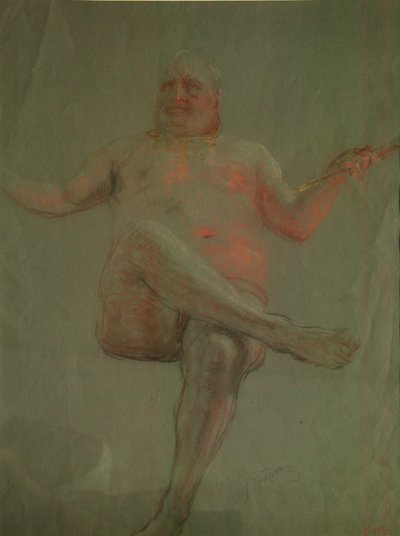 Studie för Get Thee Hence, Satan!, 1890-talet av Ilya Efimovich Repin