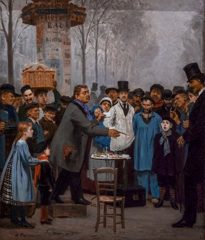 SÄLJAREN AV NYHETER I PARIS av Ilya Efimovich Repin