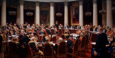 Statsrådets ceremoniella möte den 7 maj 1901 av Ilya Efimovich Repin